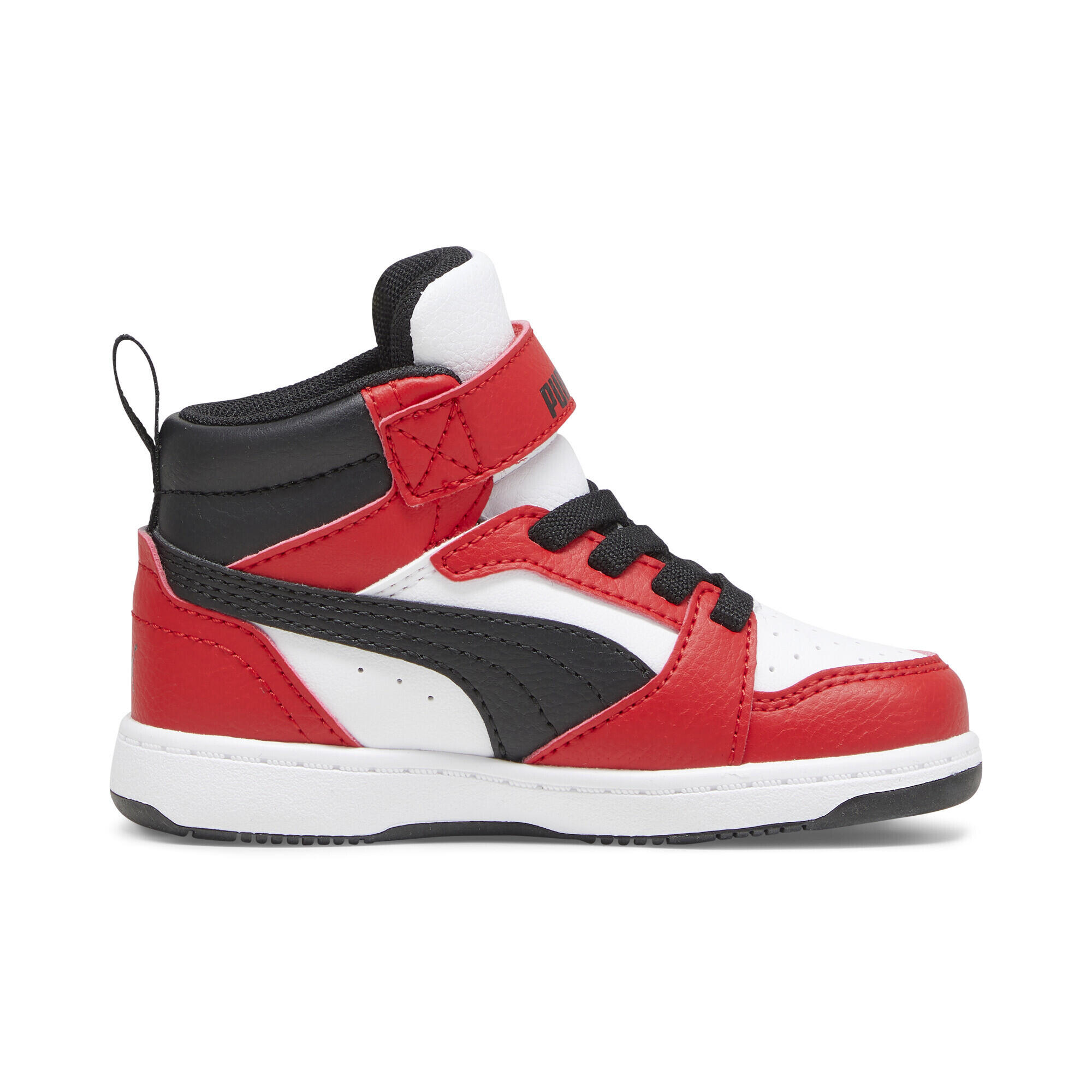 Basket mi-haute Rebound V6 Bébé PUMA White Black For All Time Red 5/7