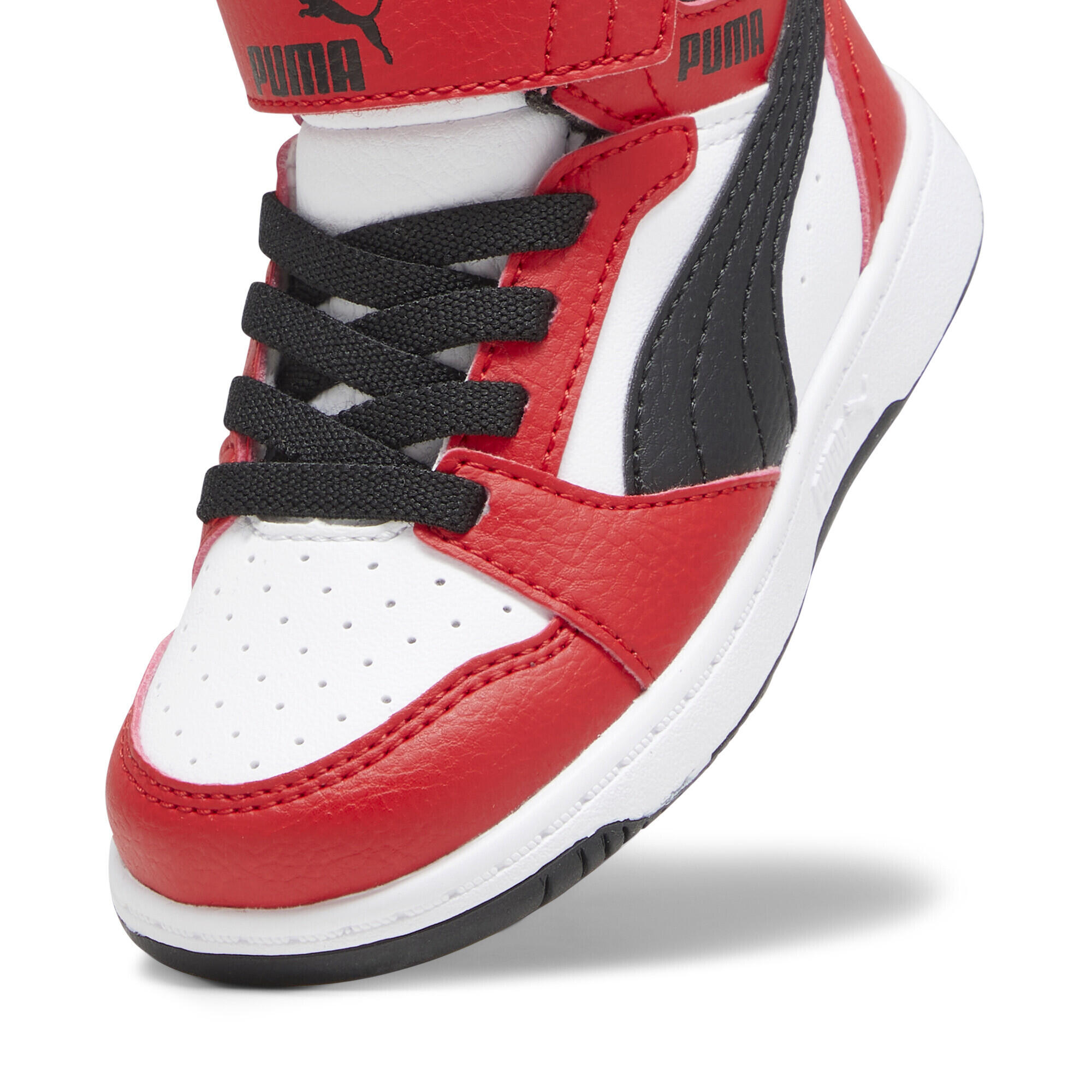 Basket mi-haute Rebound V6 Bébé PUMA White Black For All Time Red 6/7
