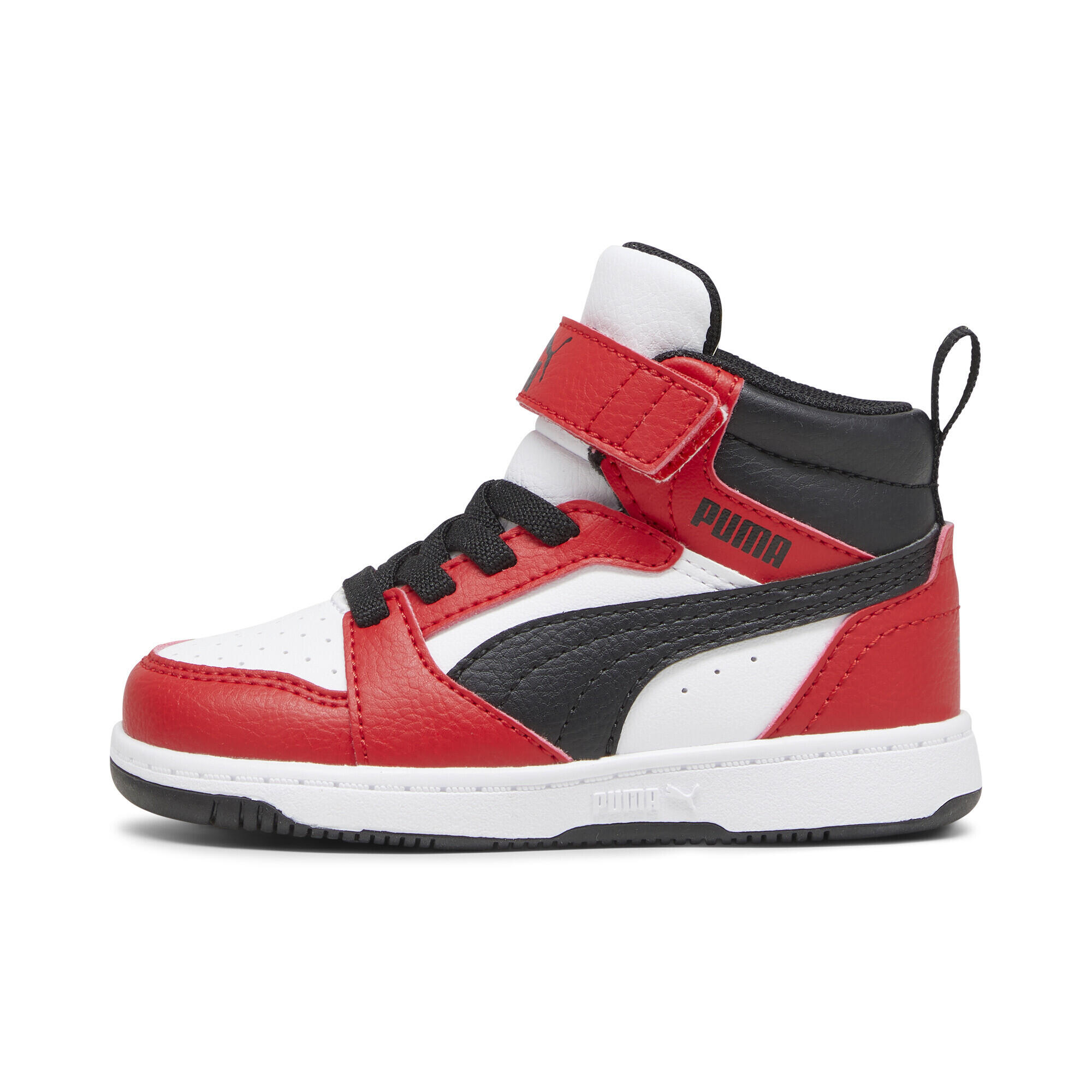 Basket mi-haute Rebound V6 Bébé PUMA White Black For All Time Red 3/7