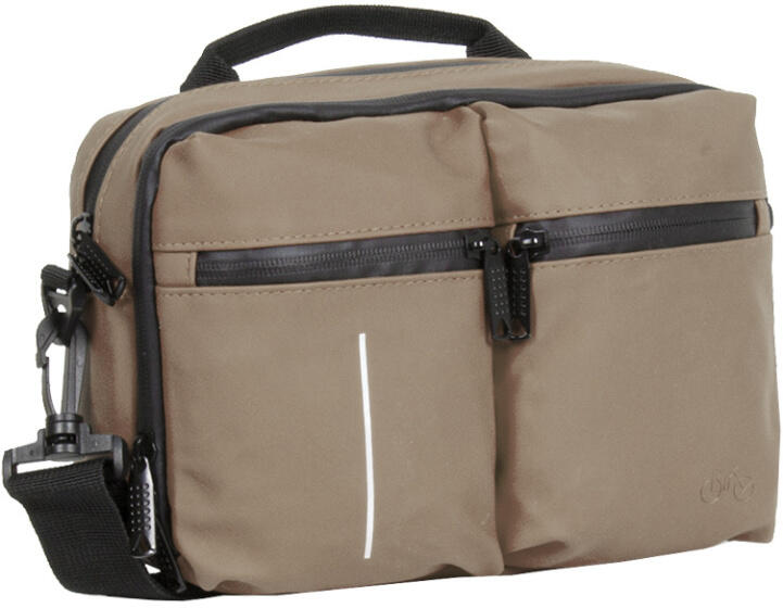 BIKE Waterafstotende stuurtas voor fiets met schouderhengsel - 3L taupe