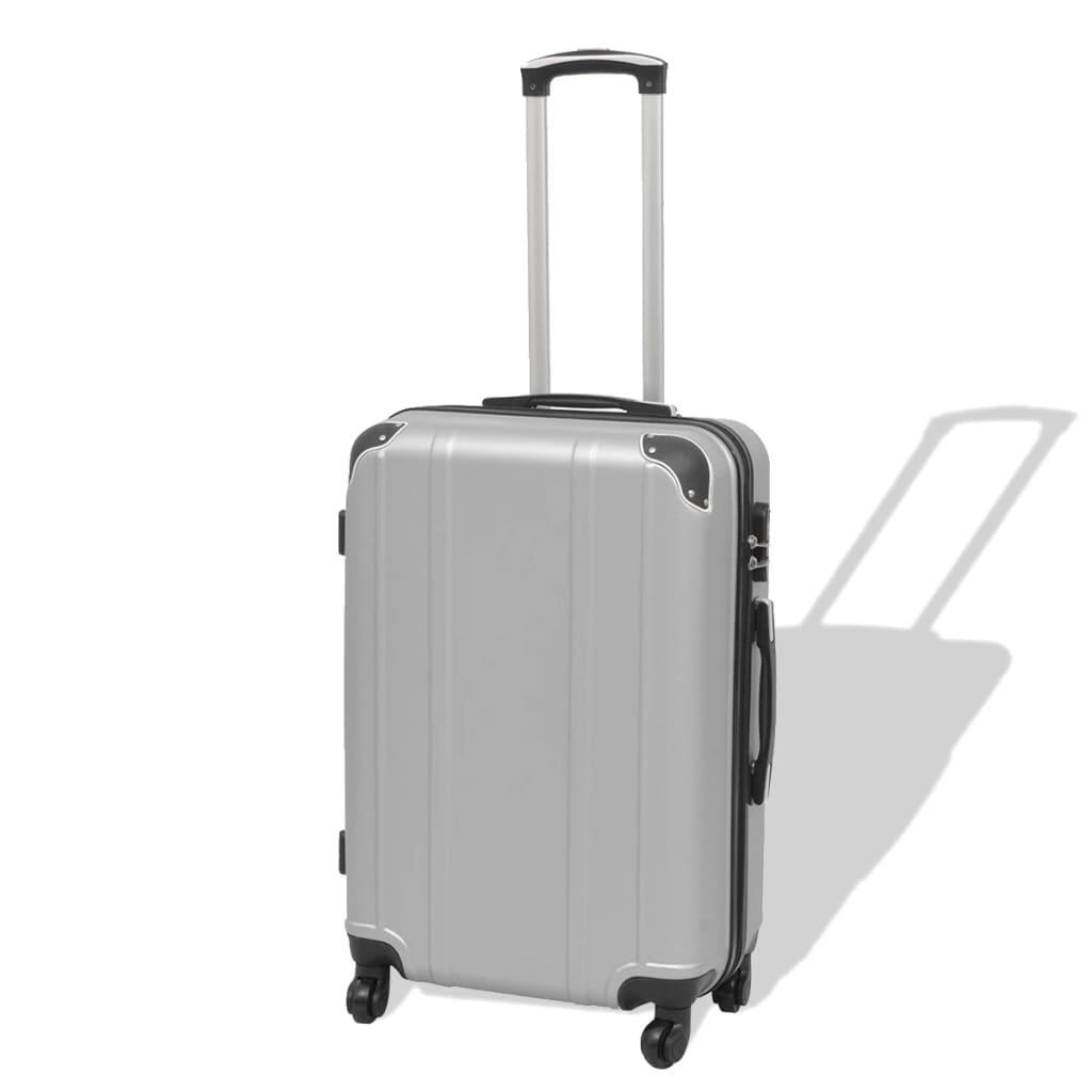 Set de Valises Rigides VidaXL de 4 Pièces en Argent 2/4