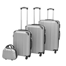 Set de Valises Rigides VidaXL de 4 Pièces en Argent