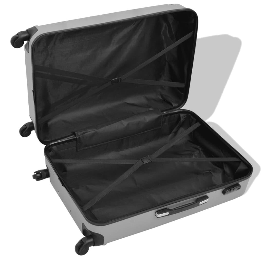 Set de Valises Rigides VidaXL de 4 Pièces en Argent 3/4