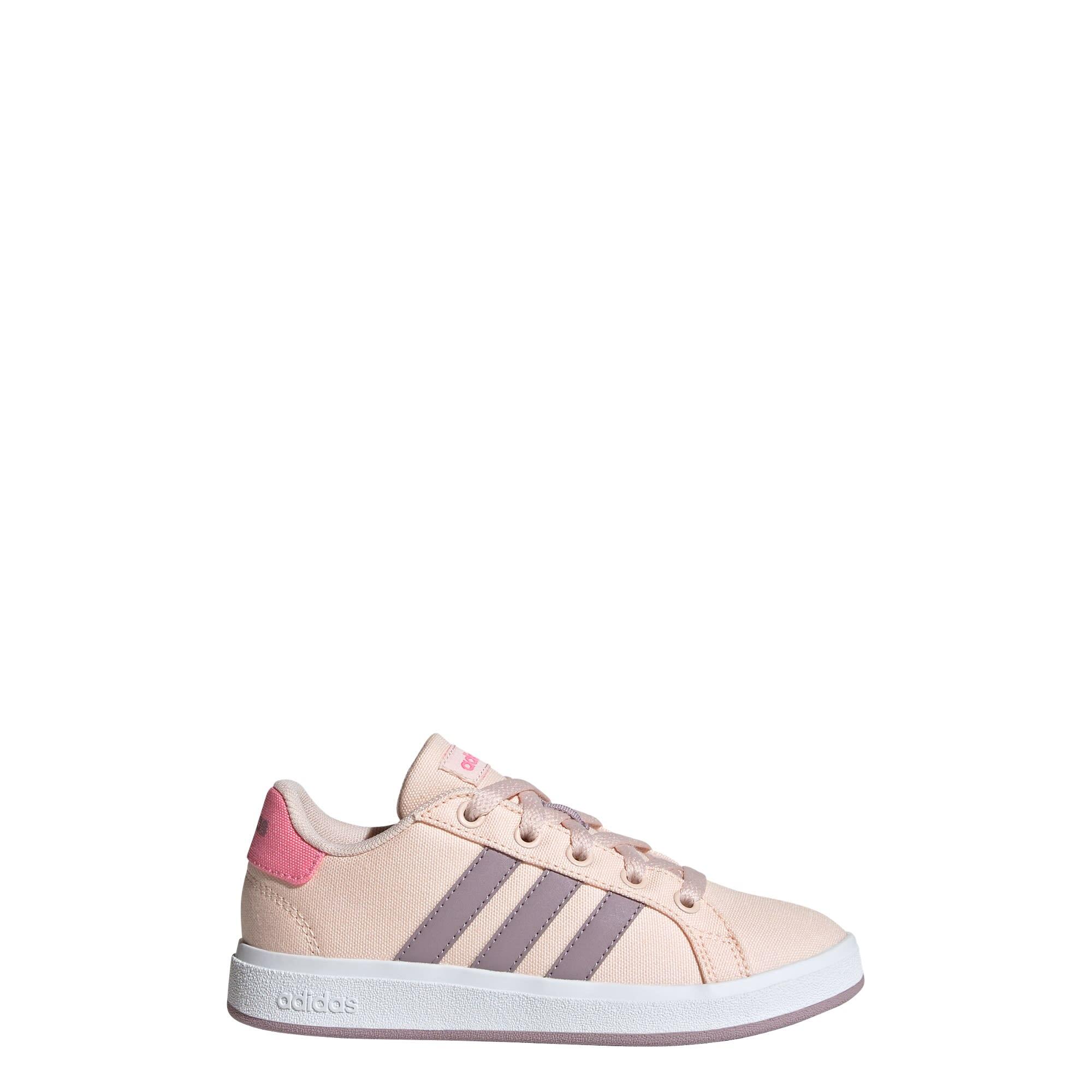 Adidas - Chaussure Grand Court 2.0 Enfants - Baskets - Beige|mauve|rose - 33 - Decathlon
