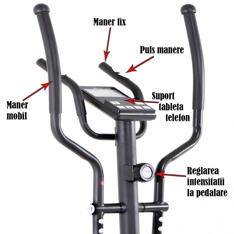 Bicicleta magnetica eliptica FitTronic® Atletic 1000E