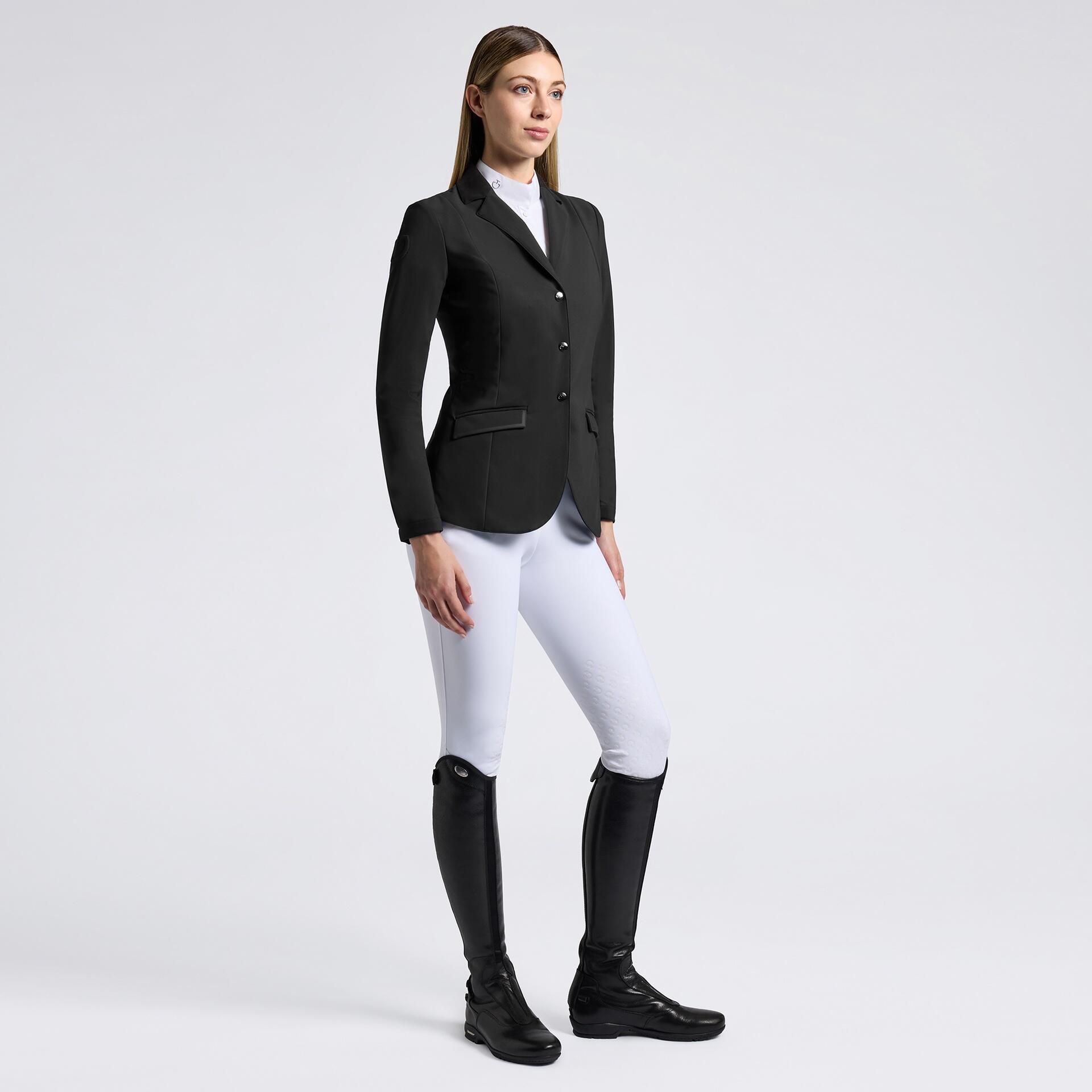 Zwart Cavalleria Toscana Lightweight Jersey Rits Wedstrijd Jas 1/1