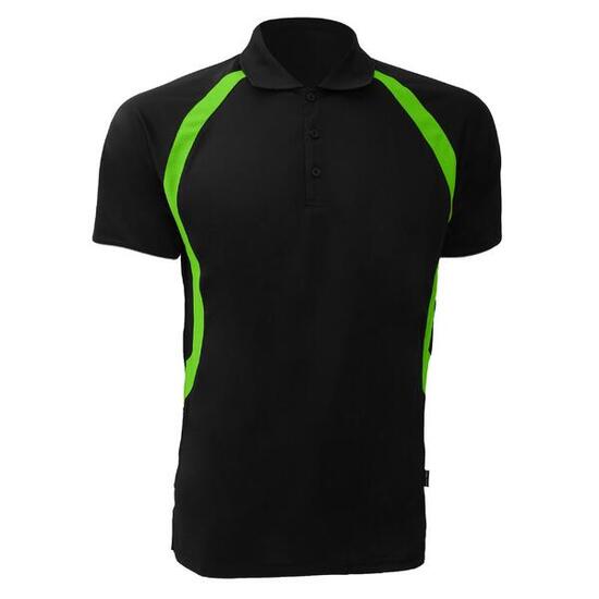 ® Polo Manica Corta Uomo GAMEGEAR Nero/Lime Fluorescente