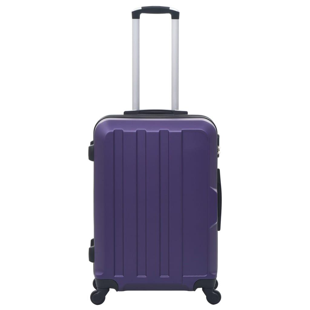 Vidaxl Ensemble de Bagages Durs 3 Pièces en Violet 3/4
