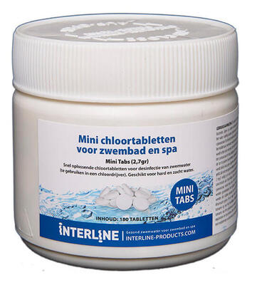 Interline chloortabletten mini tabs 2,7 g 180 stuks