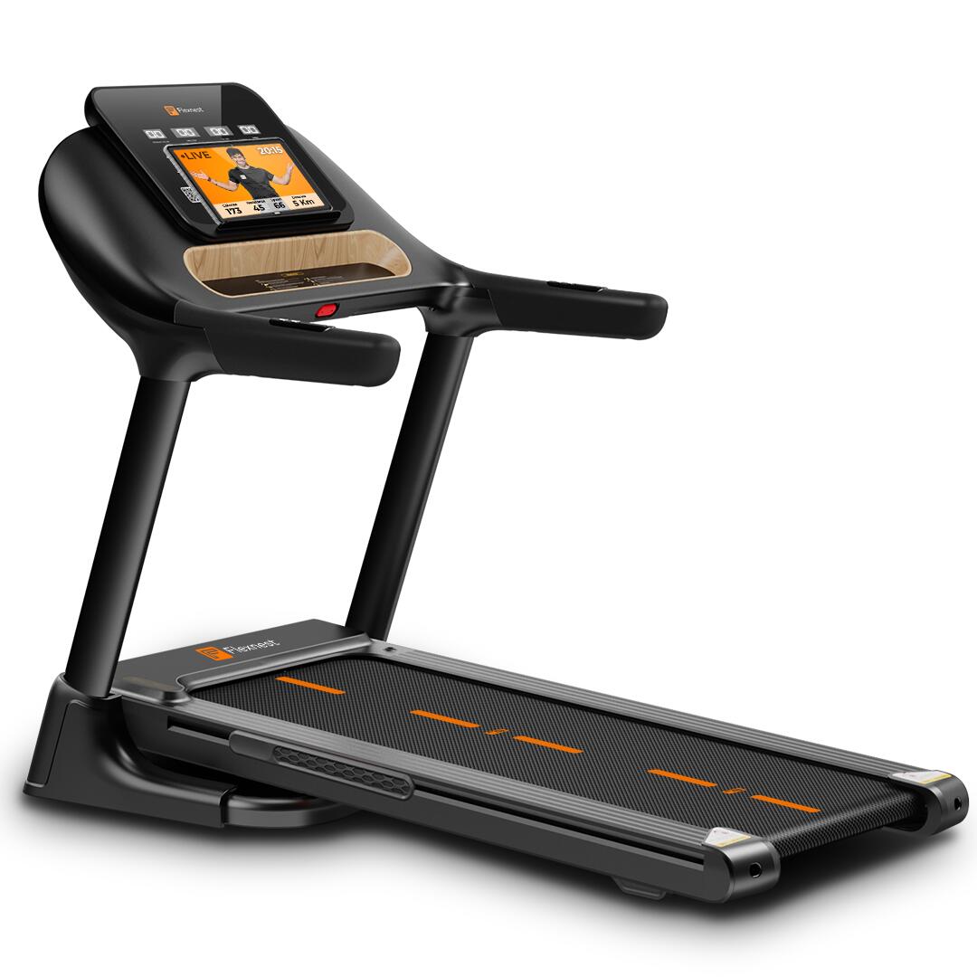 Flexnest Flextread Auto Incline Peak 15 km/h Smart Treadmill for  Home Cardio Black