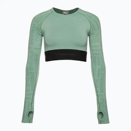 Langarm-Trainingsoberteil Gymshark Vision Crop Top für Damen