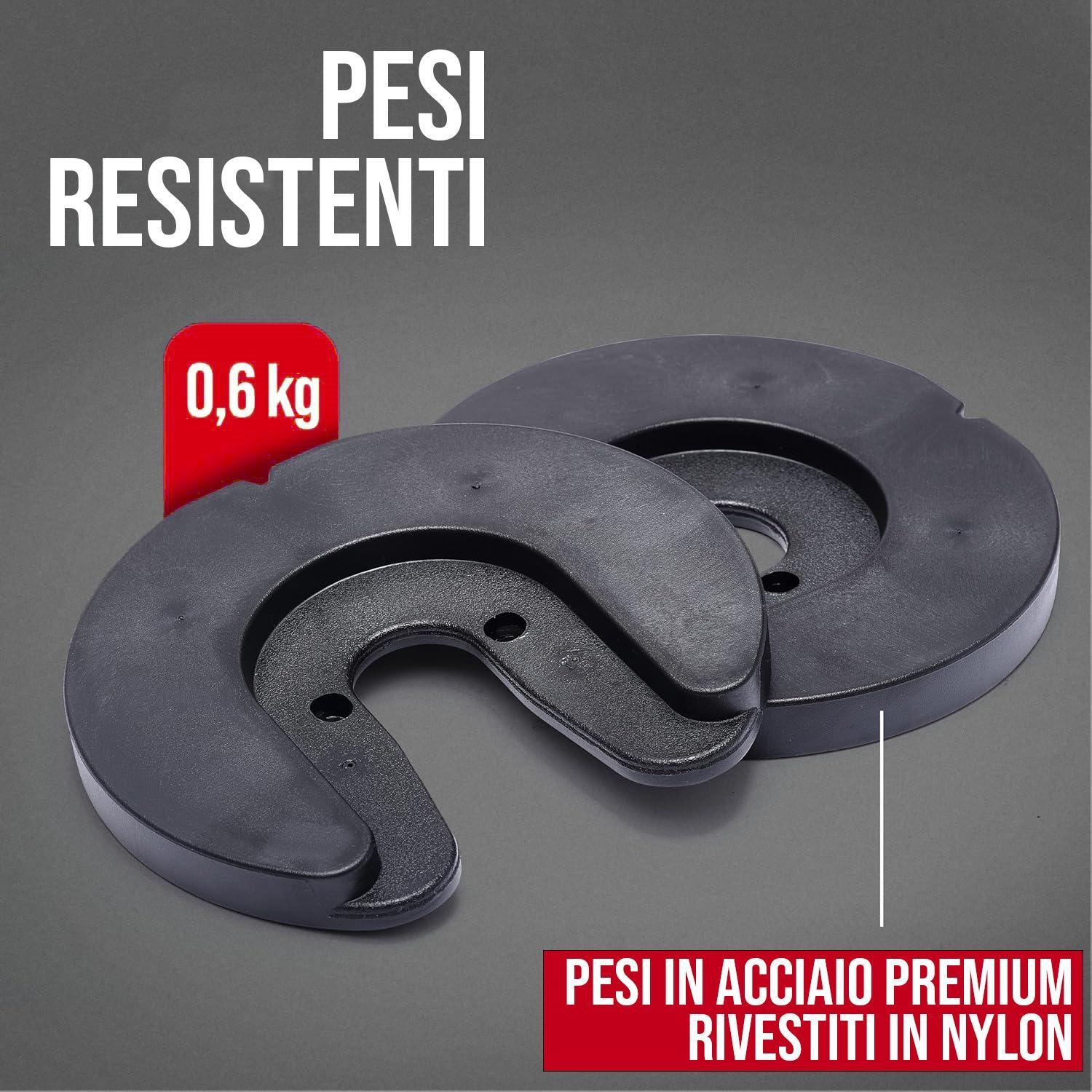 Coppia Manubri Pesi Palestra Casa Da 1.8 A 6.5 Kg - 5 Livelli Regolabili Set Con 6/7