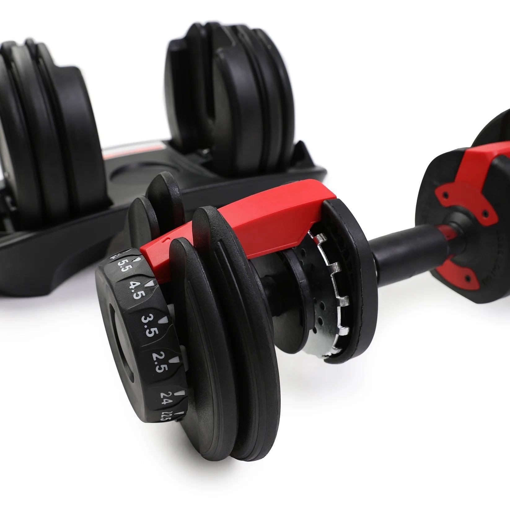 Manubrio Pesi Palestra Casa Da 2.5 A 24 Kg - 15 Livelli Regolabili Set Con Base 6/7