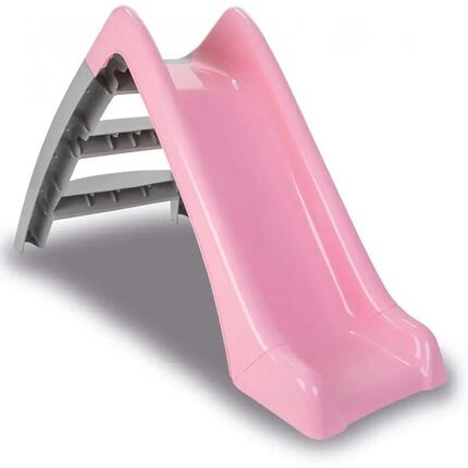 Toboggan enfant - compact, intérieur et extérieur - Happy Slide - rose pastel
