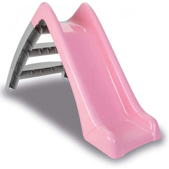 Toboggan enfant - compact, intérieur et extérieur - Happy Slide - rose pastel