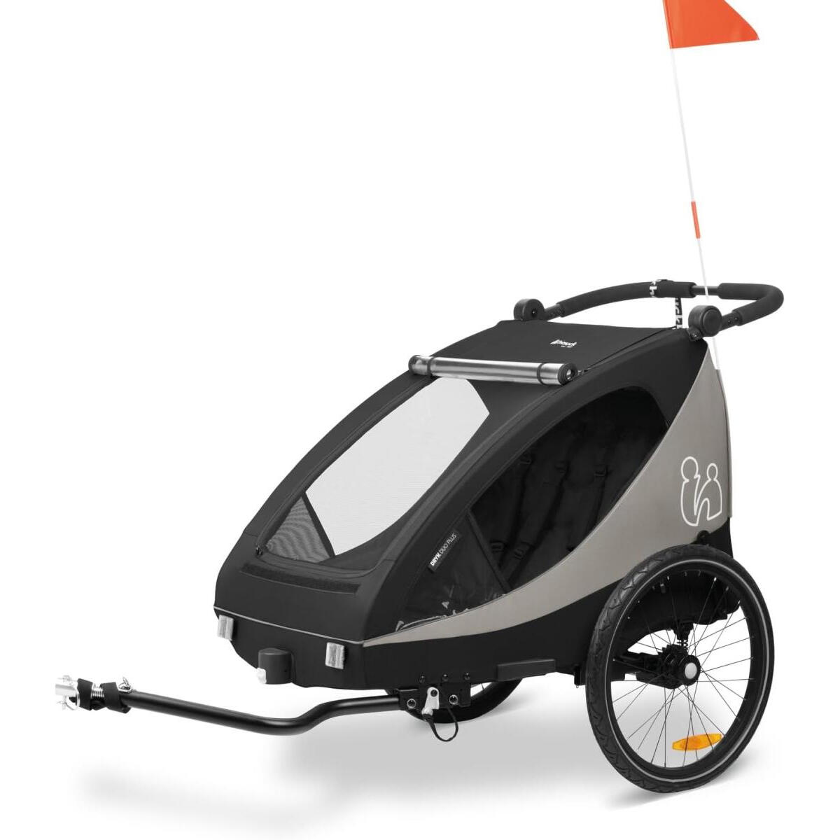 Hauck - Remorque Vélo Duo Dryk Plus Noir - Siège Vélo Enfant - Orange - Taille Unique - Decathlon