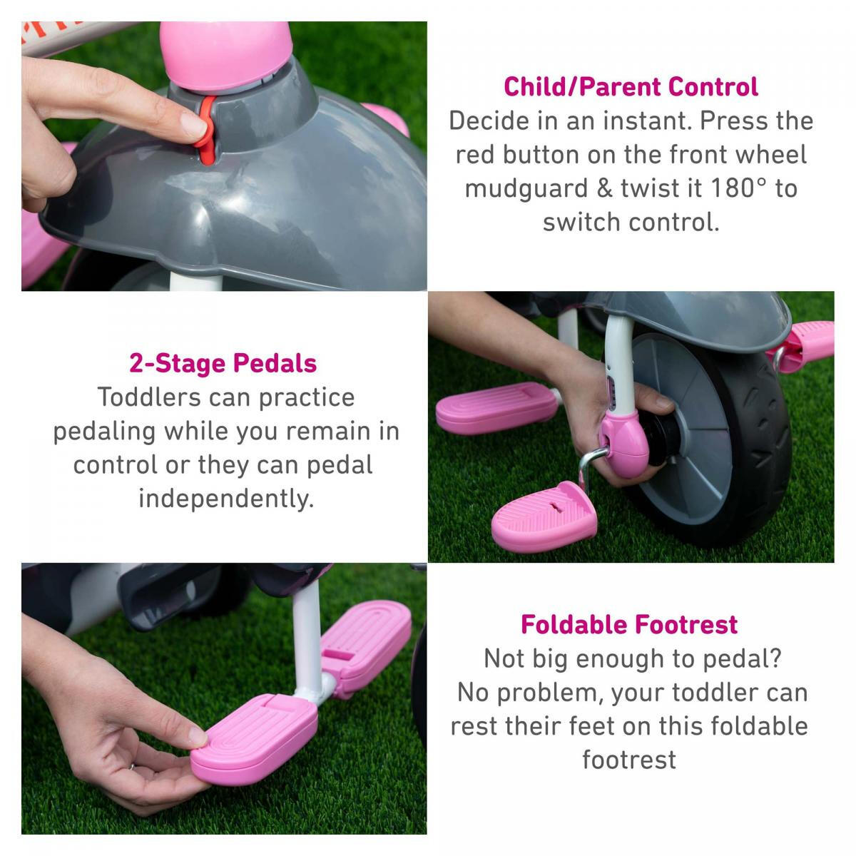 Fisher Price Smartrike 3 in 1 Charm Pink Dreirad 5/6