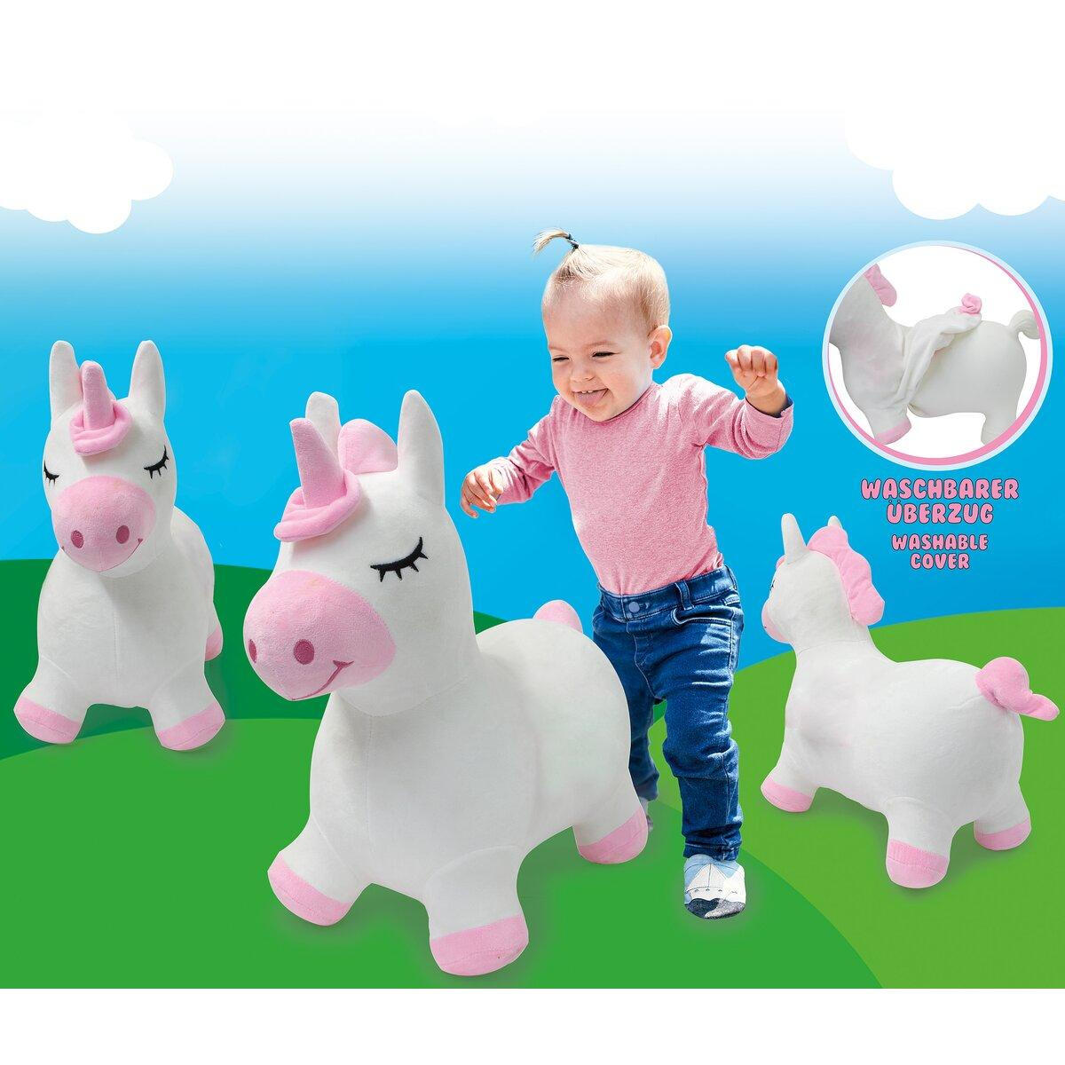 Licorne animal rebondissant avec pompe 4/4