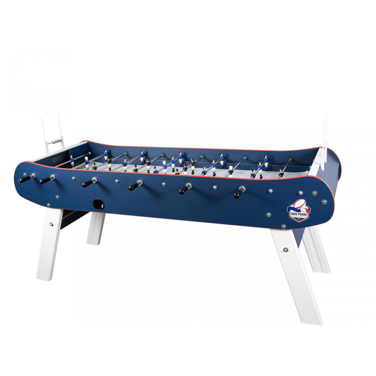 Baby-foot René Pierre Color Bleu Marine - Fabriqué En France, Barres Télescopiques, Joueurs Métal, Livré Prémonté
