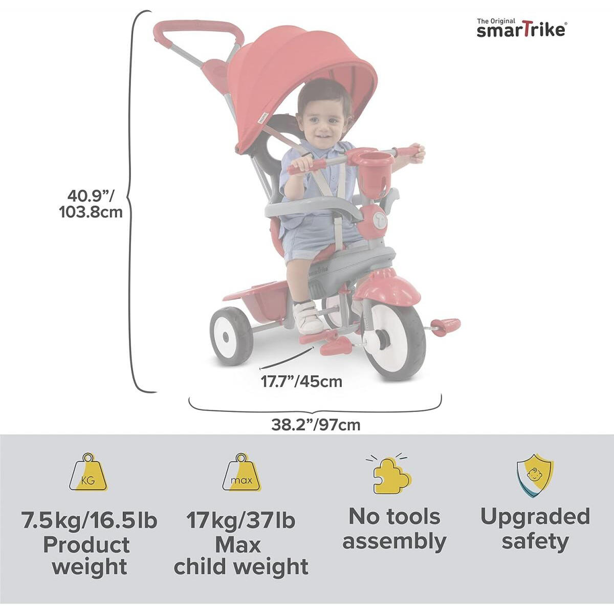 Smartrike Breeze plus -rouge 2/3