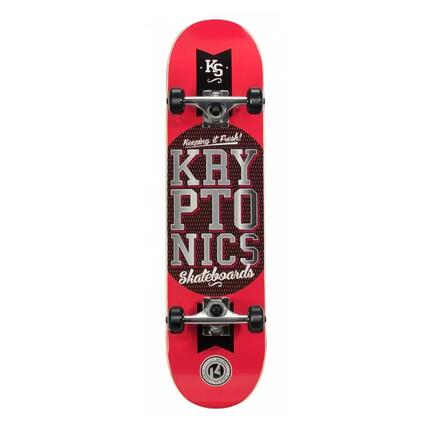 Skateboard - skateboard - kinderen - dubbele kicktail, 80 cm - Kryptonics - rood