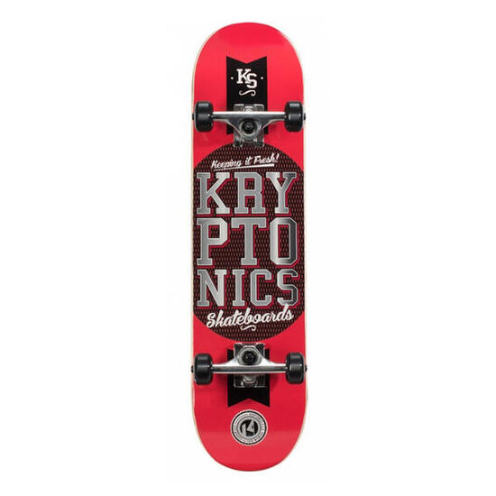 Skateboard - skateboard - kinderen - dubbele kicktail, 80 cm - Kryptonics - rood