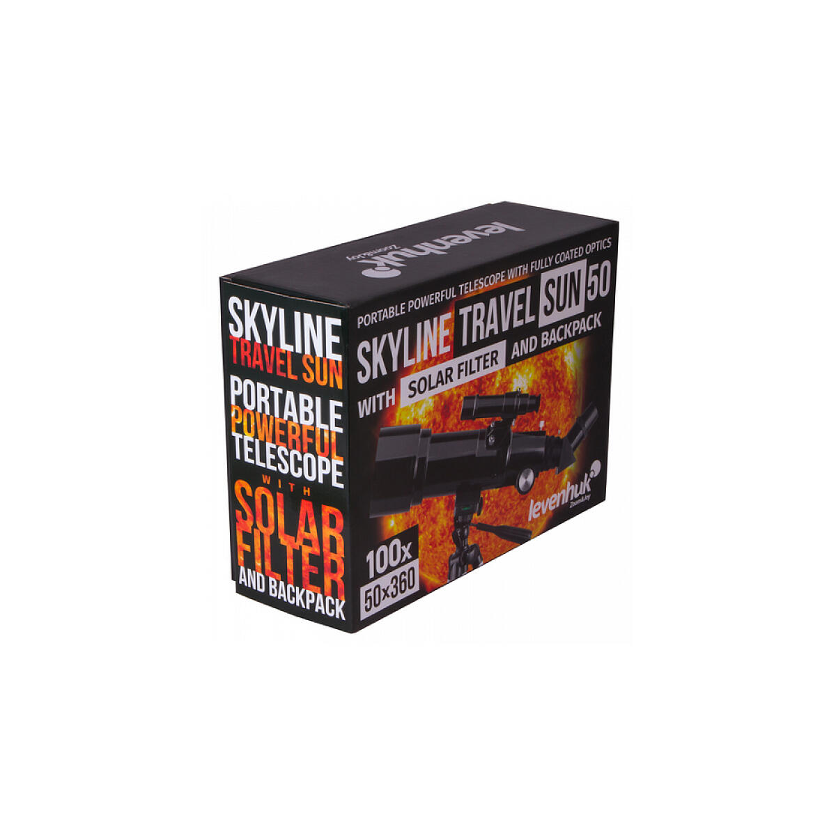 Levenhuk Skyline Travel Sun 50 Réfracteur 135x Noir, Argent 2/4