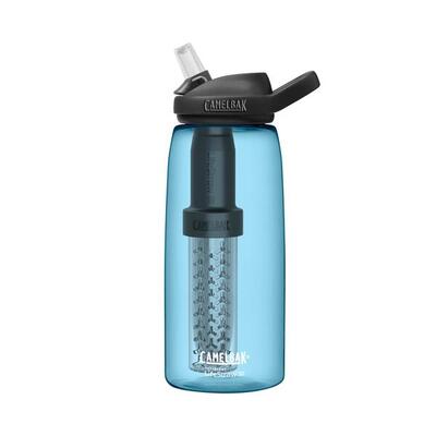 Eddy+ 1 l drinkfles met lifestraw filter drinkfles true blue