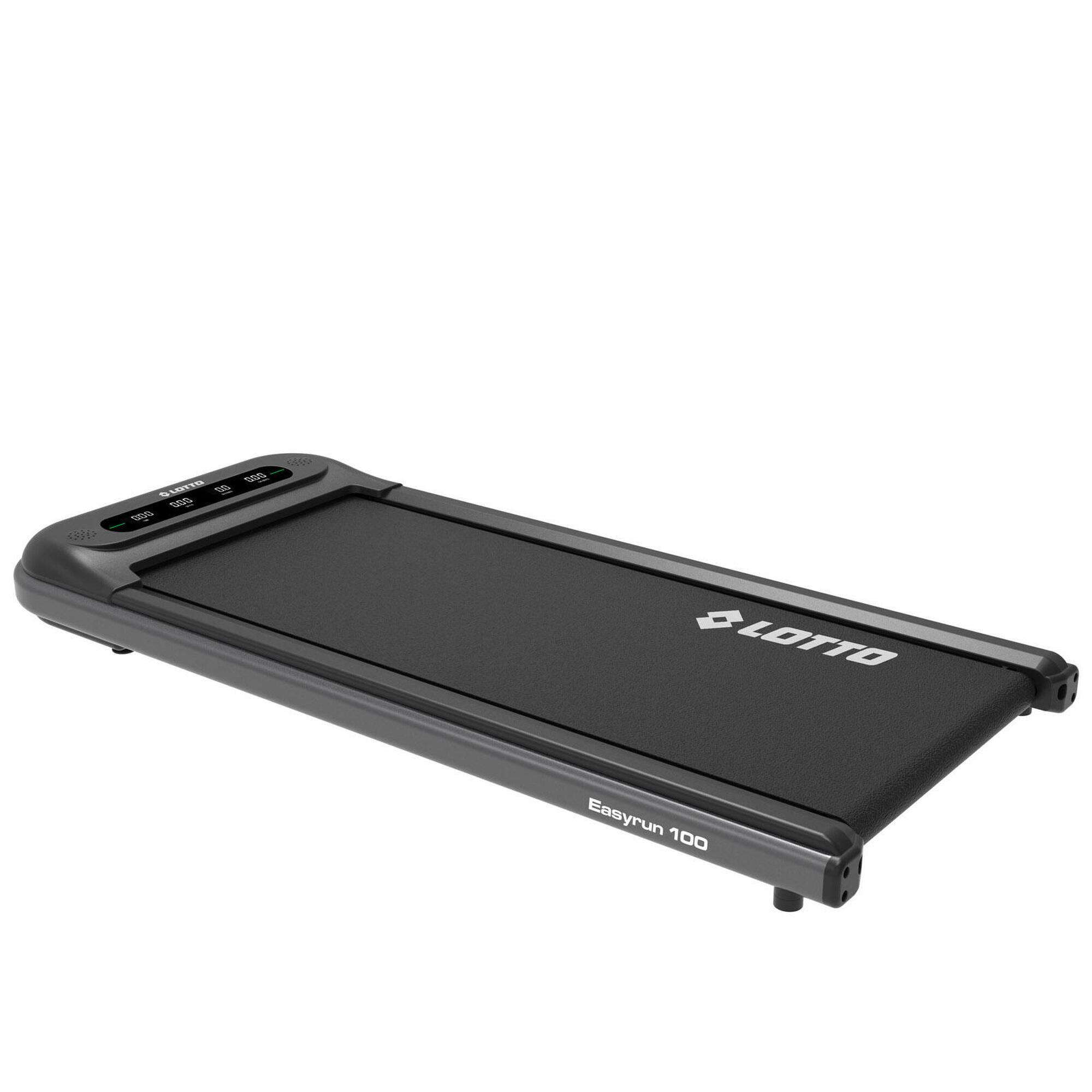 Lotto - Lotto Easyrun 100 Tapis De Course Electrique Compact, Walking Pad, Max.100kg - Tapis De Marche - Noir - Taille Unique - Decathlon