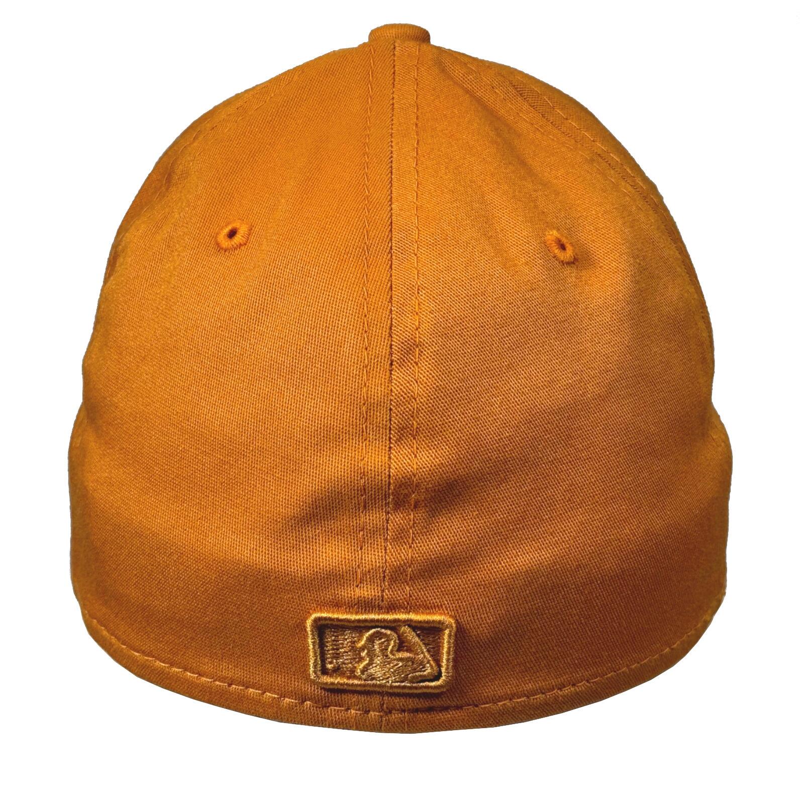 New Era Unisex Baseball Cap 39THIRTY LEAGUE ESS New York Yankees, Orange 3/3