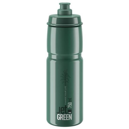 Borraccia Elite Jet Green con logo bianco 750 ml