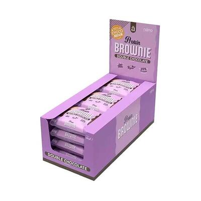 Pasteles De Proteínas - Lata De Brownie Proteínico (12x60g) - Chocolate Doble