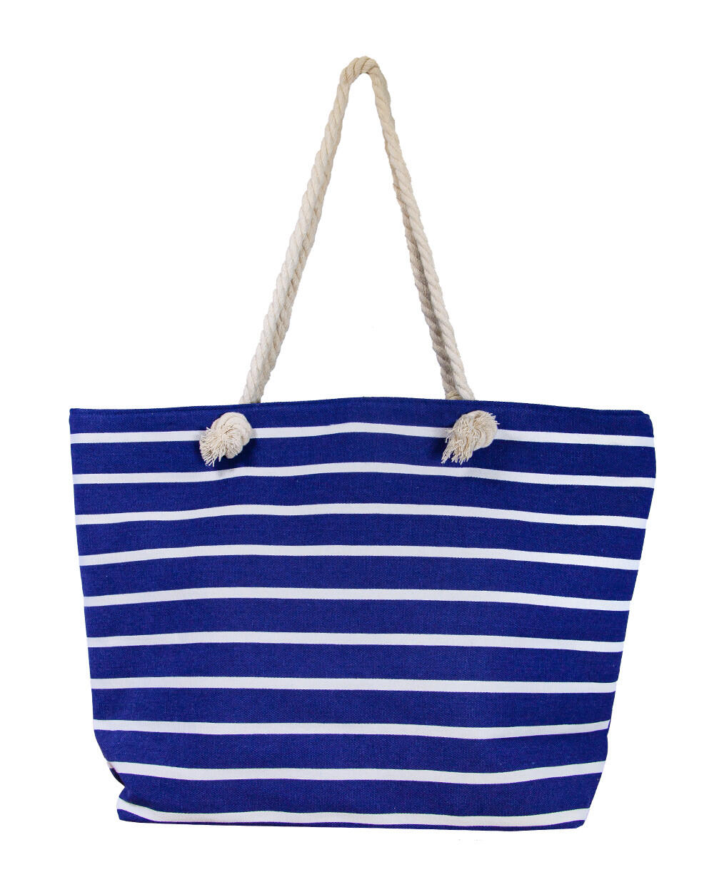 BOLSO ESTAMPADO DE PLAYA CON MONEDERO RAYAS MARINO 2/4