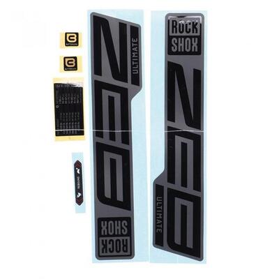 RockShox Gabel Decal-Kit ZEB Ultimate 27.5|29 Zoll matt si für Gloss Black
