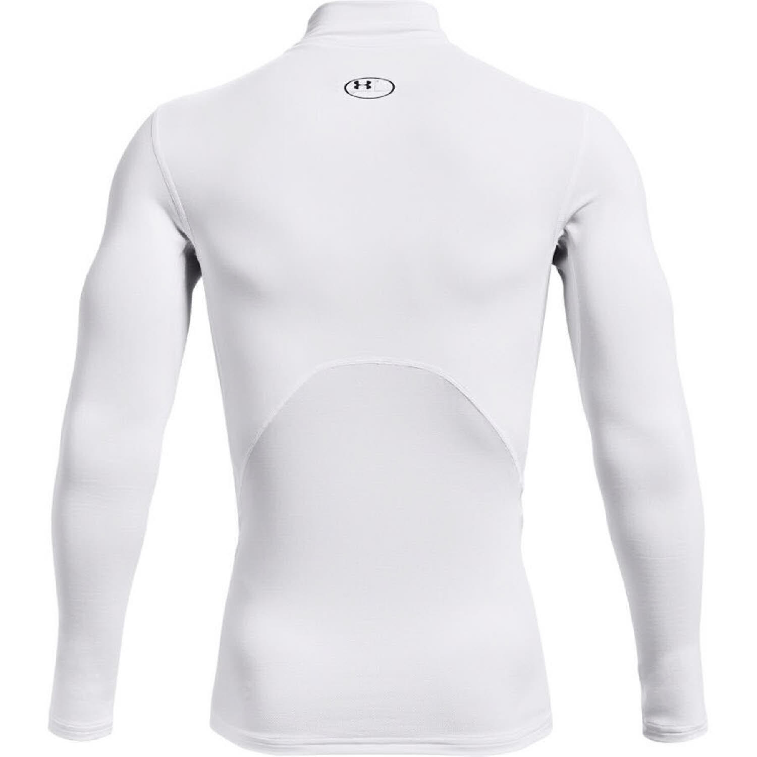 Maillot de compression à manches longues Under Armour ColdGear Mock Blanc 2/6