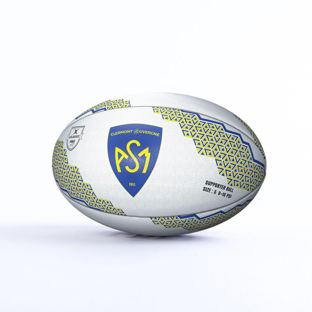Gilbert - Ballon De Rugby Supporter Clermont-auvergne T5 Gilbert - Ballon De Rugby - Blanc - 5 - Decathlon