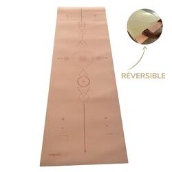 Giftik Tapis de yoga avec 75 postures d'entraînement, tapis d'exercice de fitness pour la maison, l'extérieur, gym, pilates, gymnastique, étirements