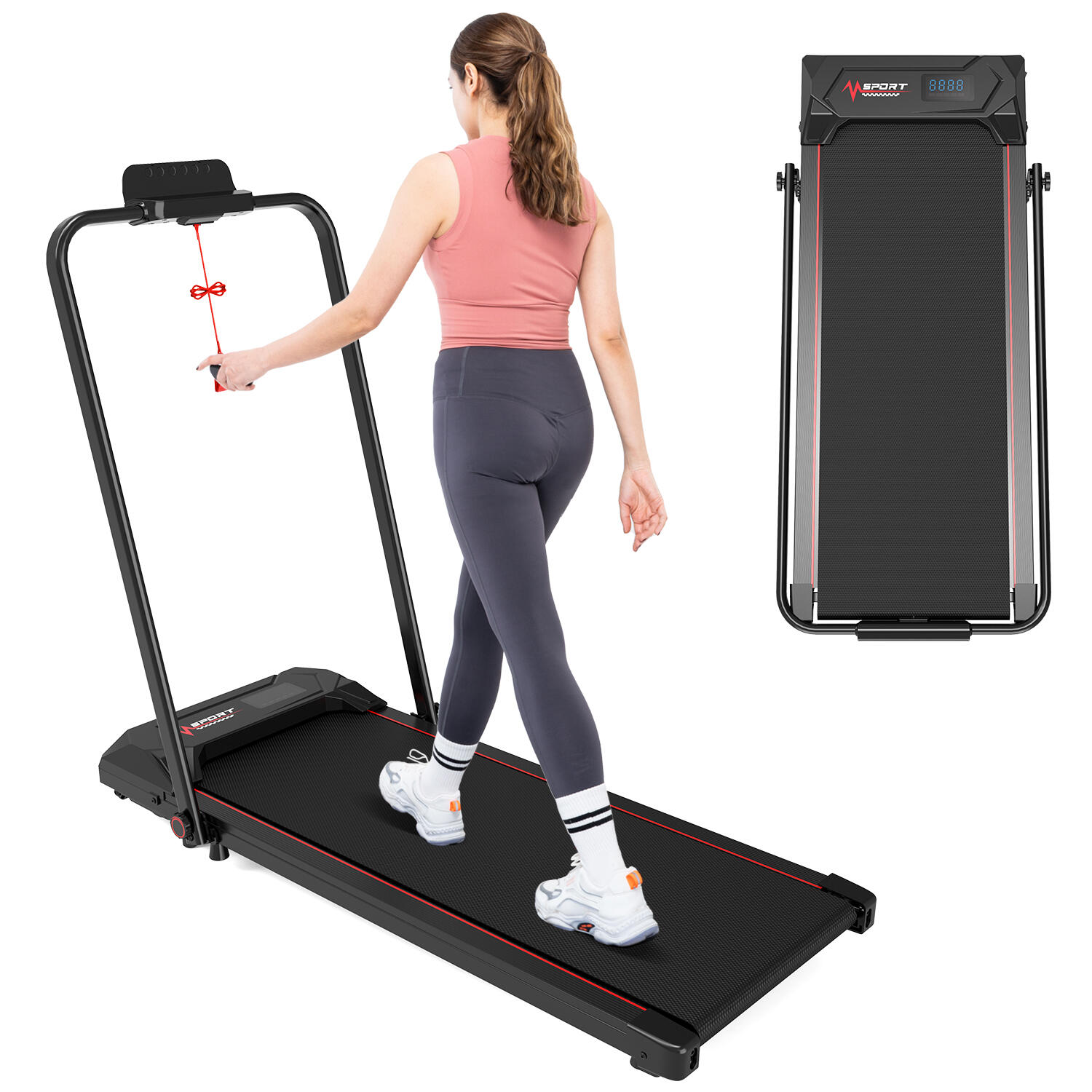 CITYSPORTS CITYSPORTS Folding Treadmill with 6% Incline,12KM/H walking pad treadmill