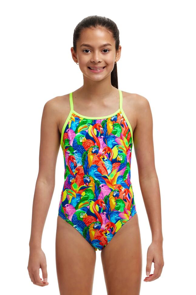 Strój kąpielowy dziewczęcy Funkita Bright Birds Diamond Back