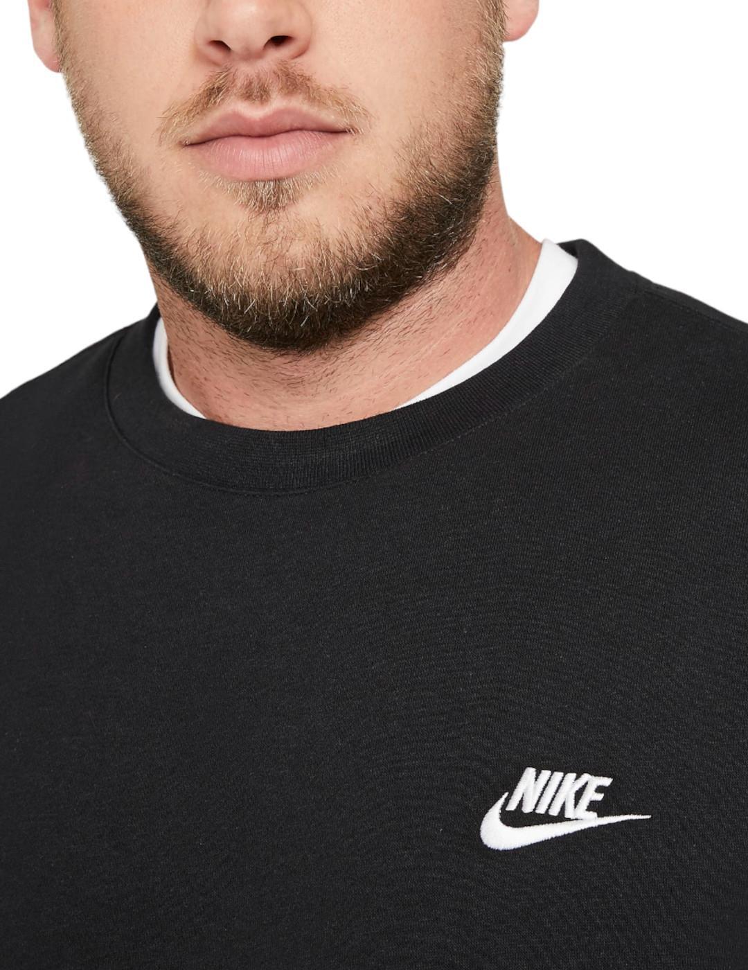 Sudaderas jerseys polares para Hombre Nike Club fleece Negro 3/7