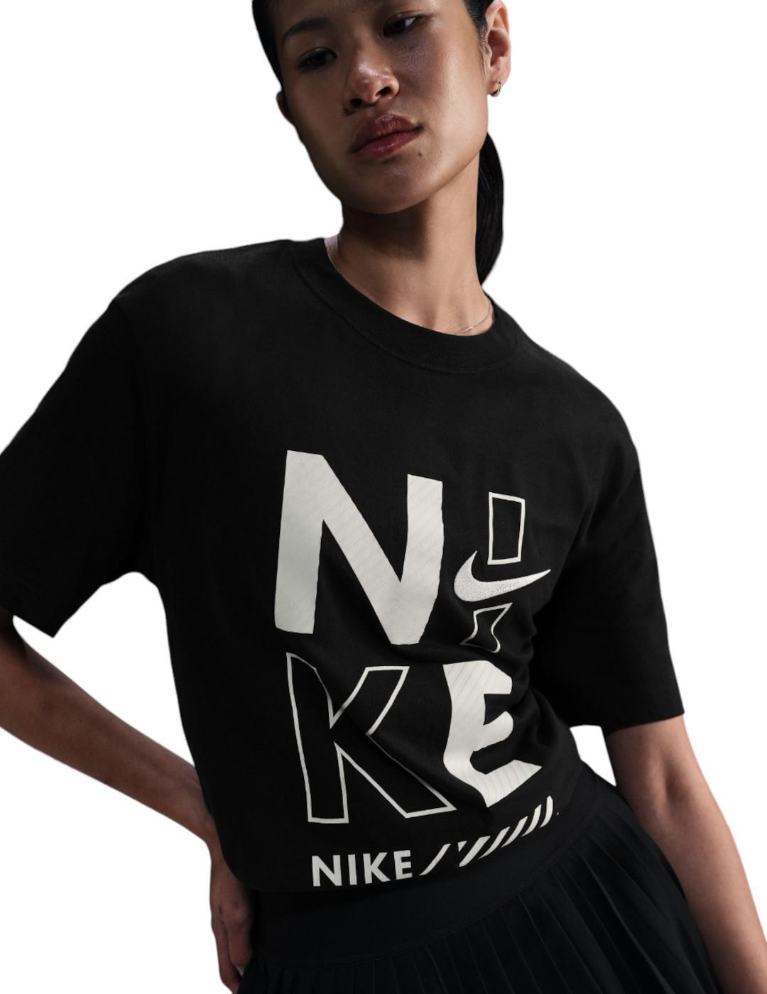 Camiseta para Mujer Nike Bf gls Negro 3/4
