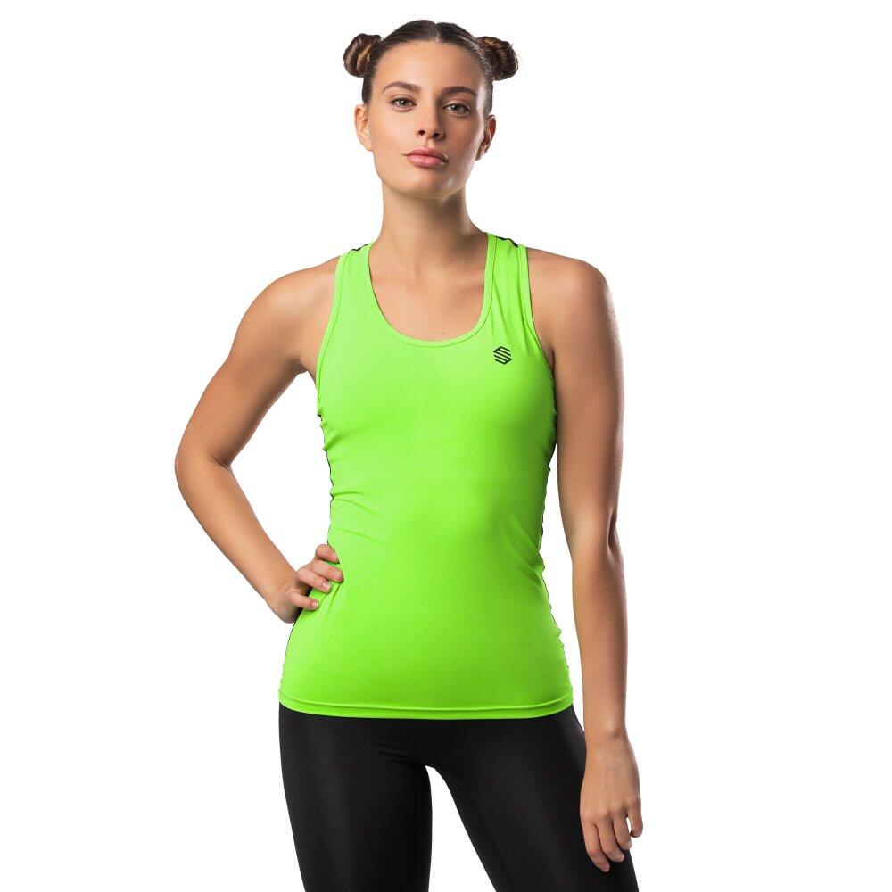 SIROKO Camisola de alças para mulher Fitness Tropic Verde Néon