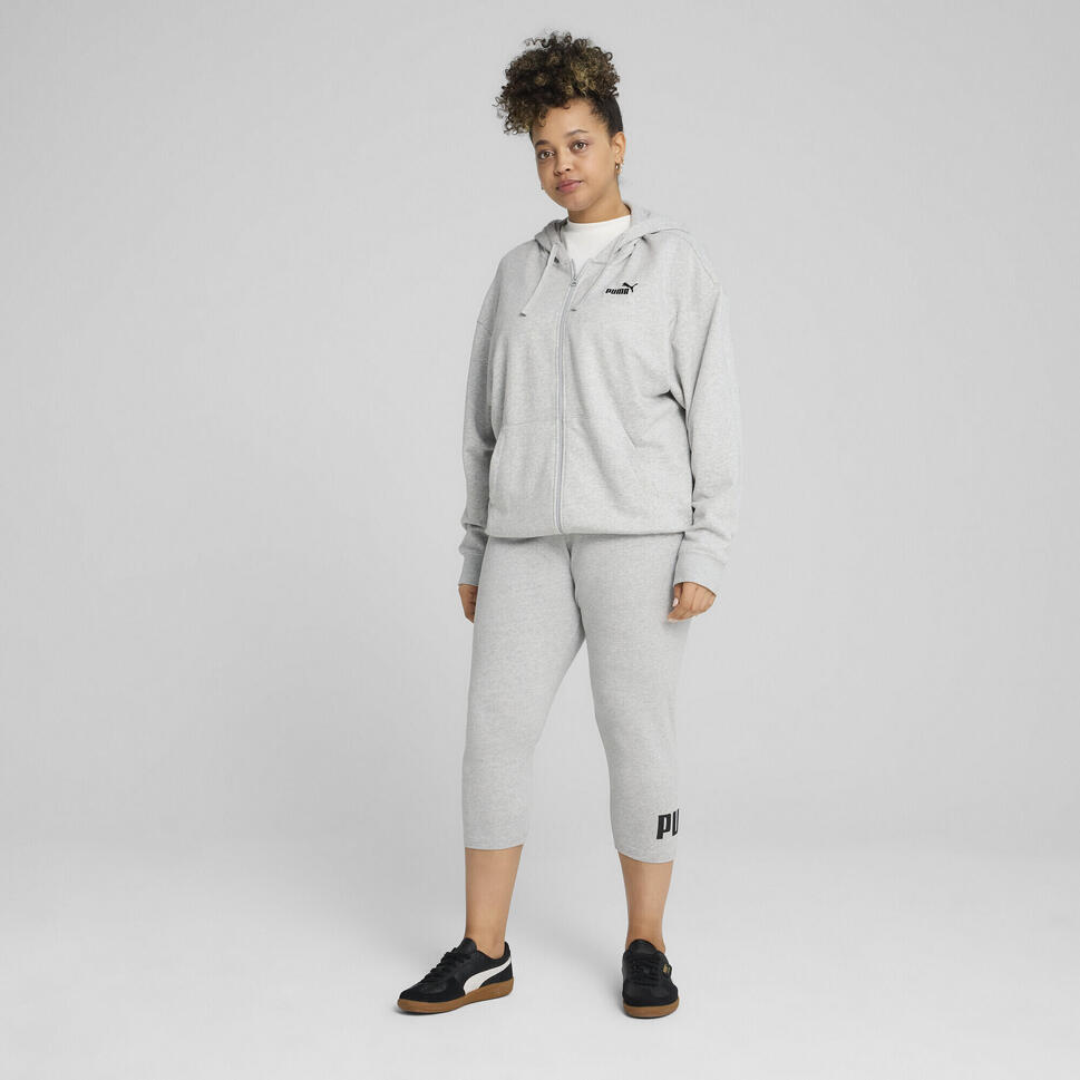 Damskie legginsy 3/4 z małym logo No. 1 ESS PUMA Light Gray Heather
