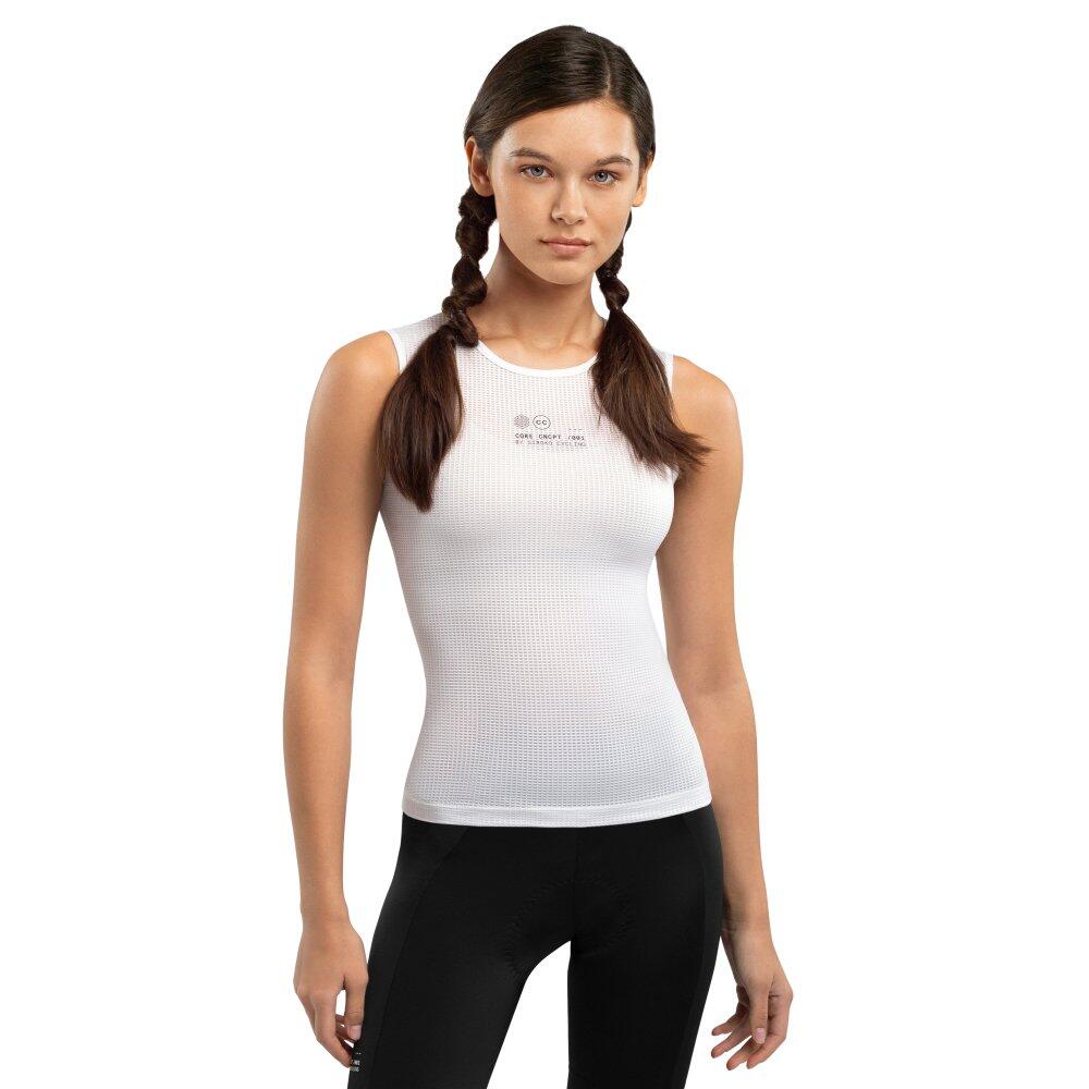 Camisola interior ciclismo para mulher core vivid branco