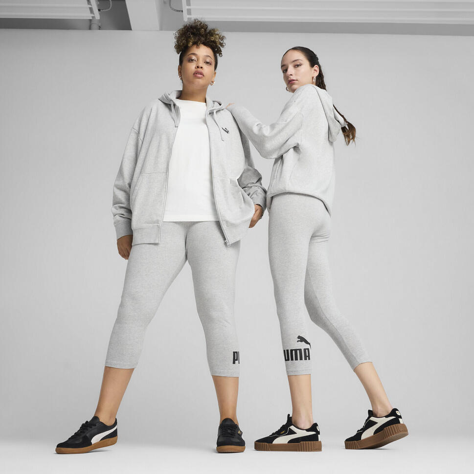 Damskie legginsy 3/4 z małym logo No. 1 ESS PUMA Light Gray Heather