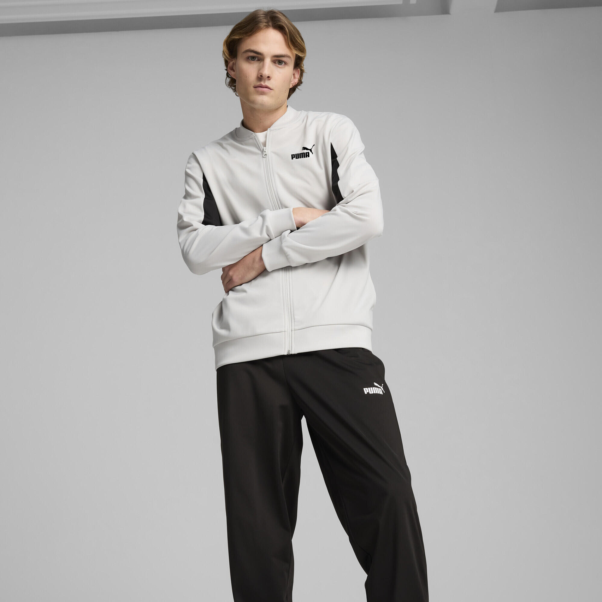 Poly Baseballanzug Herren PUMA Glacial Gray 4/7