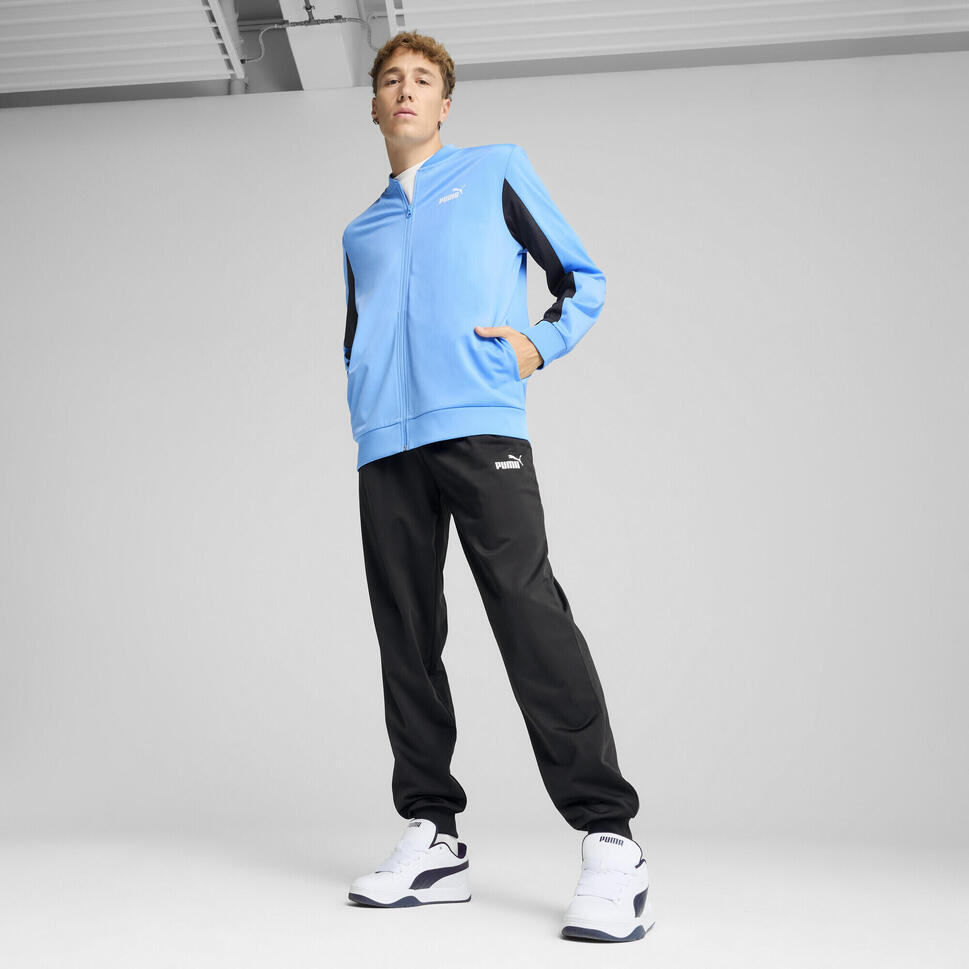 Męski dres inspirowany koszykówką z poliestru PUMA Team Light Blue
