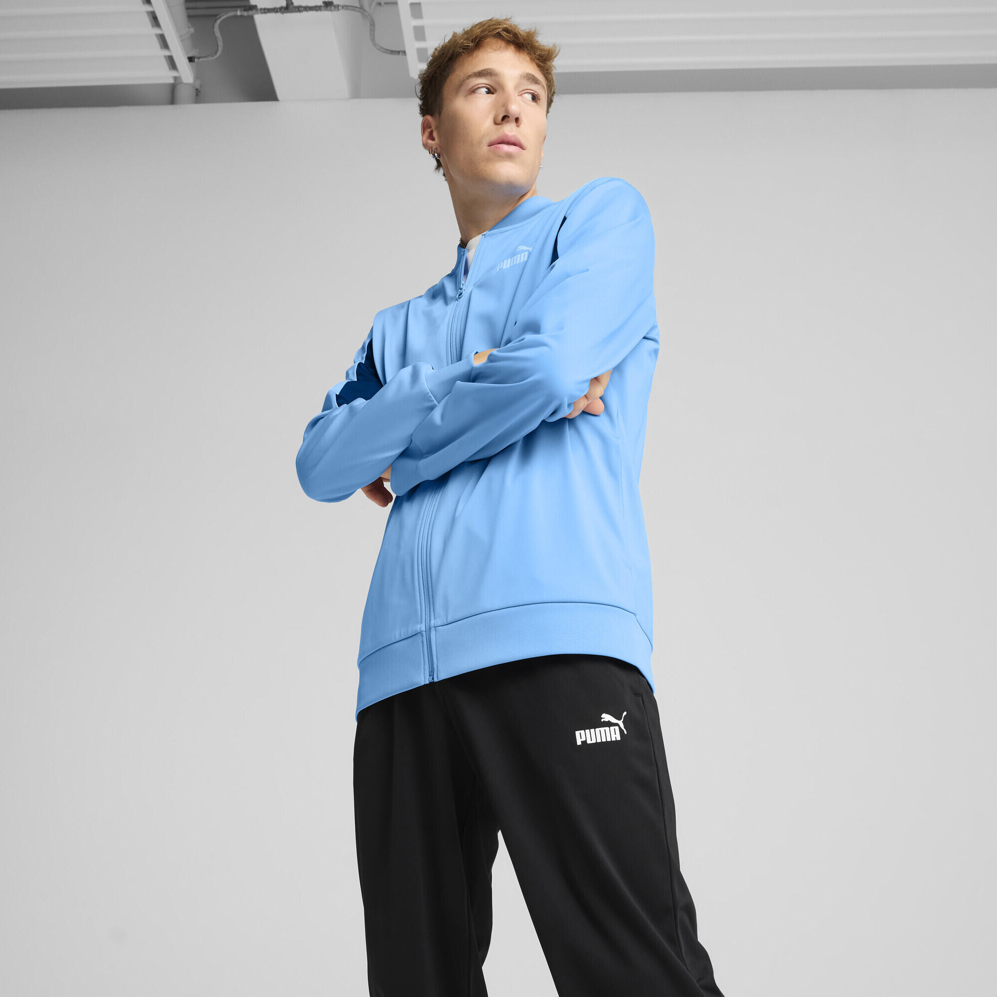 Poly Baseballanzug Herren PUMA Team Light Blue 4/7