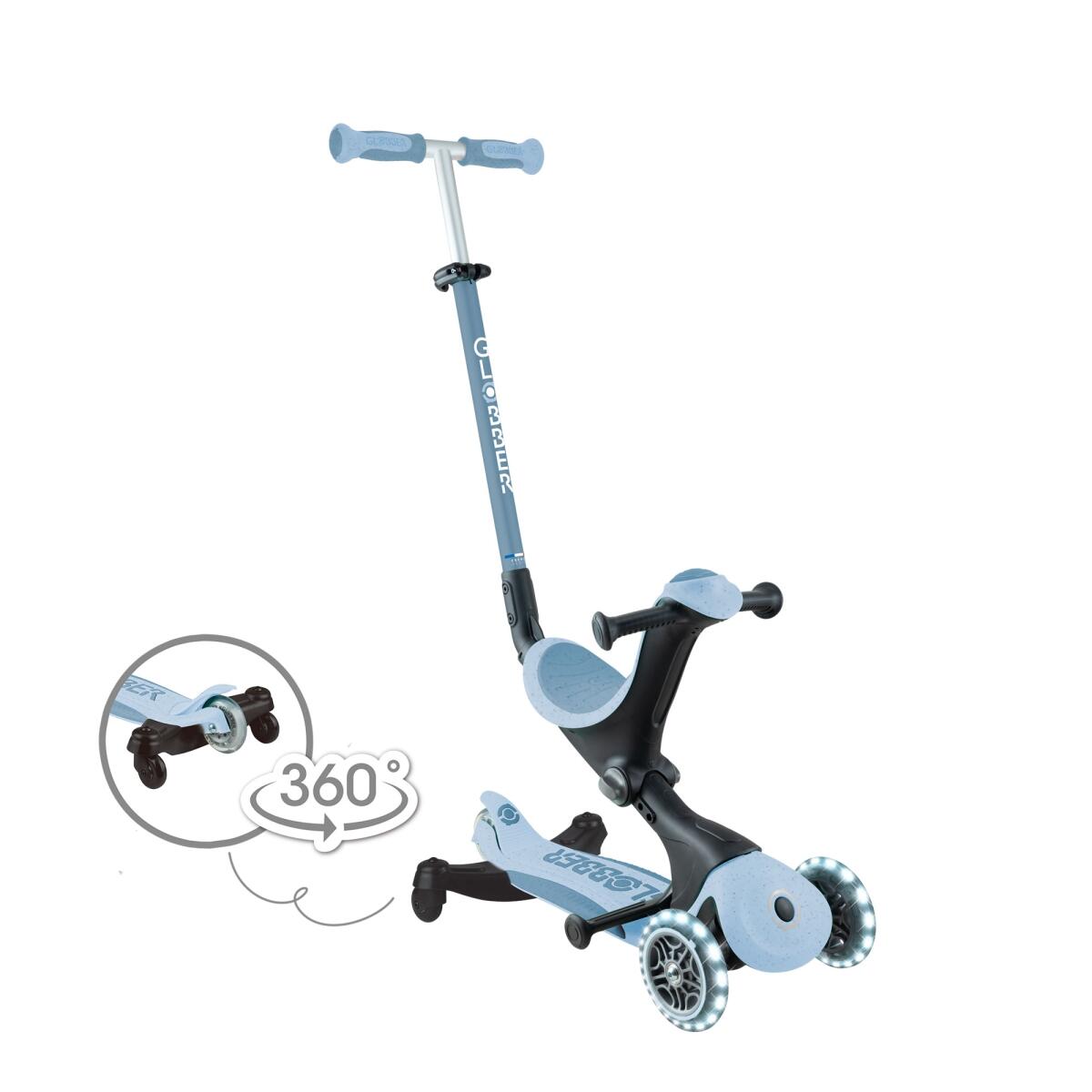 Trottinette évolutive GO-UP DELUXE LIGHTS ECO 360 - Bleu ciel 2/7