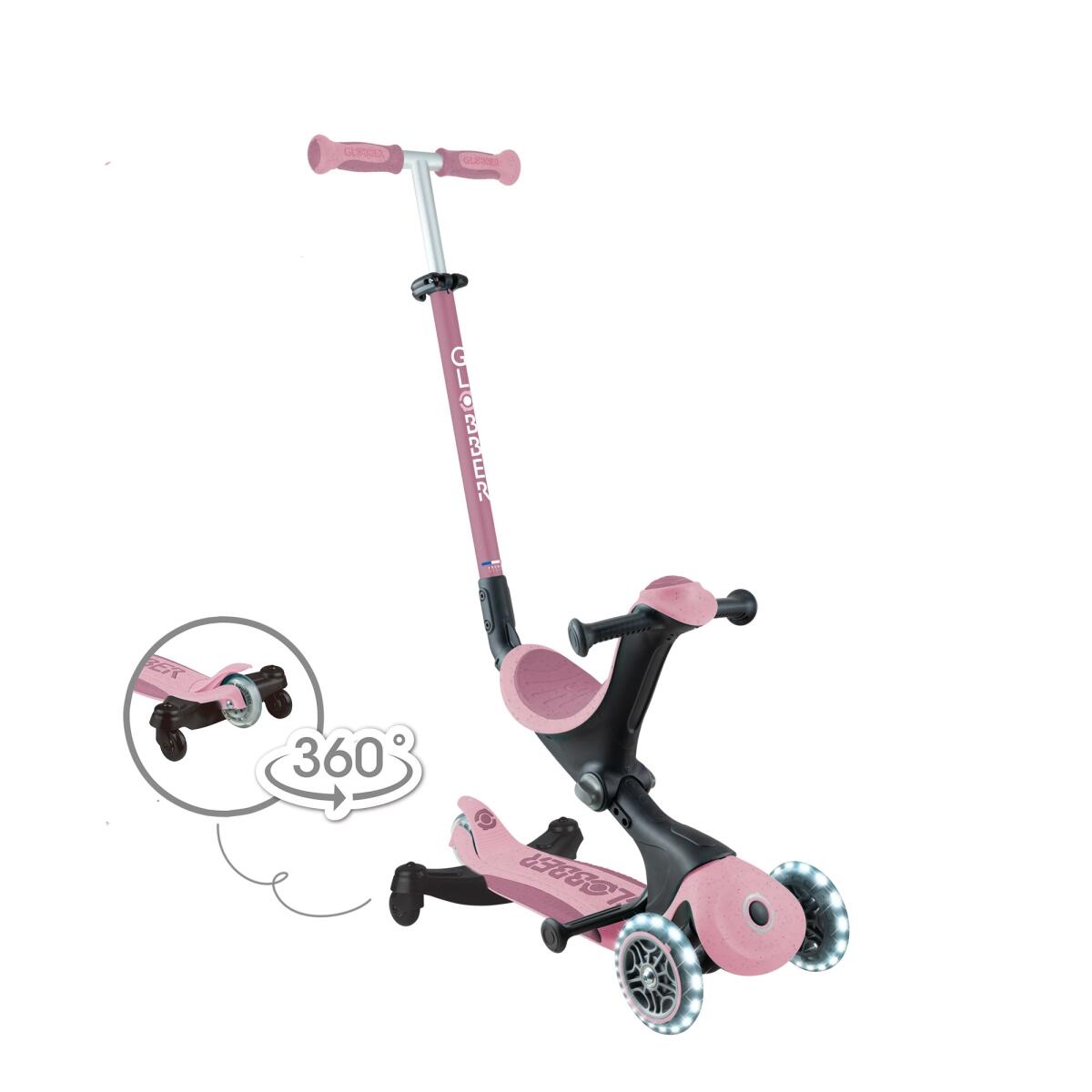Trotinete evolutiva GO-UP DELUXE LIGHTS ECO 360 - Rosa Baga 2/7